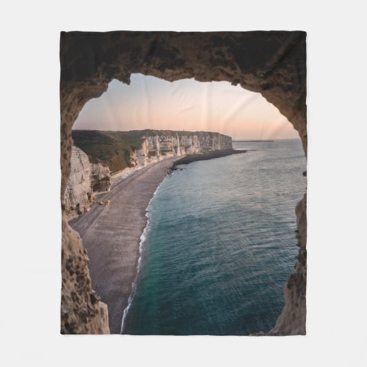 美しい海 フリースブランケット (正面)