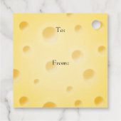 美しい淡い色のイエローチーズスライス魅力的カスタム フェイバータグ (裏面)