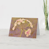 美しい淡い色のピンクの花アートノートカード カード (正面)