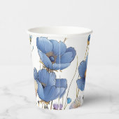美しい淡い青の野の花 紙コップ (右)