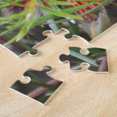 美しい深いピンクオーストラリアのボトルブラシ ジグソーパズル (側面)