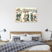 美しい深川出身。トリプチチ キャンバスプリント (インサイチュ (寝室))