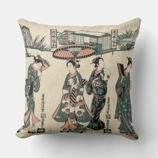 美しい深川出身。トリプチチ クッション (正面)