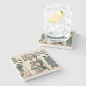 美しい深川出身。トリプチチ ストーンコースター (横)