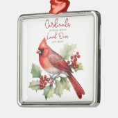 美しい深紅色が愛する人々に現れる メタルオーナメント (左)