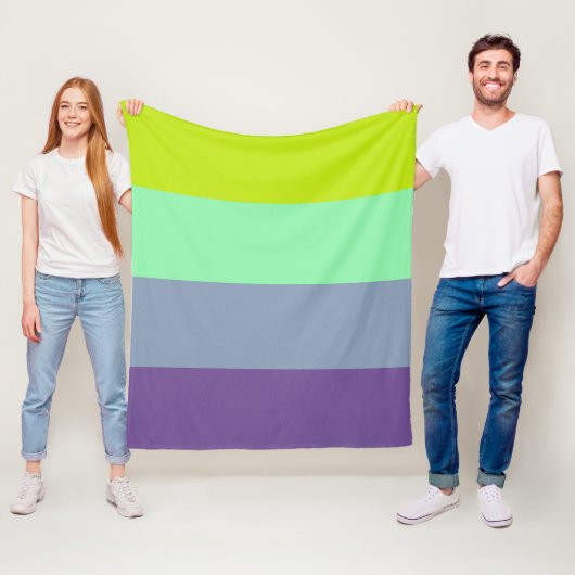 美しい混合ストライプフリース- 3サイズ利用可能 フリースブランケット (インサイチュ)