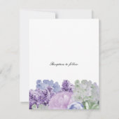 美しい混合花模様結婚式招待状 招待状 (裏面)