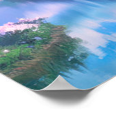 美しい渓谷の川 ポスター (角)