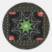 美しい渦の星の背景プリントベクトル ラウンドシール (正面)