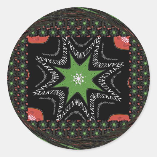 美しい渦の星の背景プリントベクトル ラウンドシール (正面)