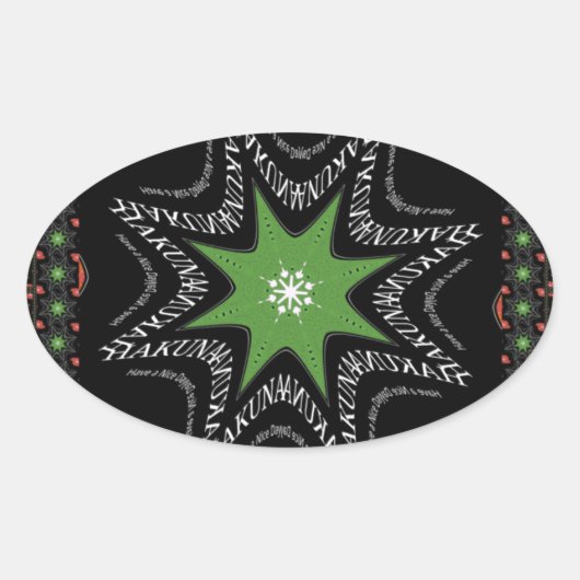 美しい渦の星の背景プリントベクトル 楕円形シール (正面)