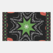 美しい渦の星の背景プリントベクトル 長方形シール (正面)