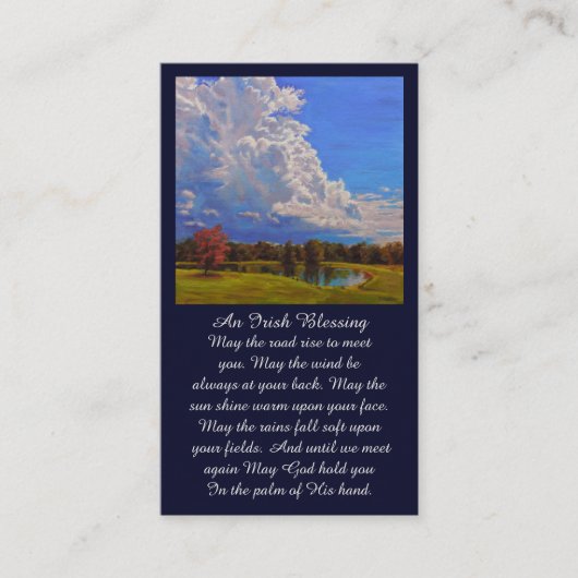 美しい湖のメモリアル同情カード 名刺 (正面)