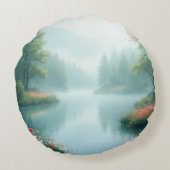 美しい湖の円枕 ラウンドクッション (裏面)