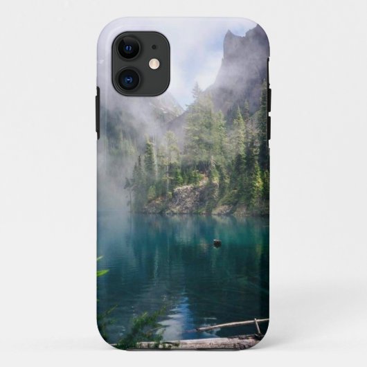 美しい湖の山の写真iPhoneケース Case-Mate iPhoneケース (裏面)
