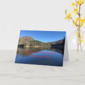 美しい湖の景色のバレンタインカード カード (黄色い花)