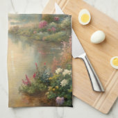 美しい湖 キッチンタオル (四つ折り)