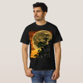 美しい満月の夜 – スケッチ違う  Tシャツ (正面フル)