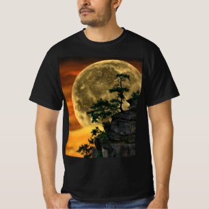 美しい満月の夜 – スケッチ違う Tシャツ