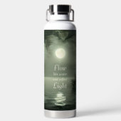 美しい満月の月光の感動的水 ウォーターボトル (背面)