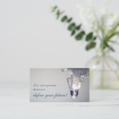 美しい溶ける氷とやる気を起こさせる引用文 名刺 (スタンド正面)