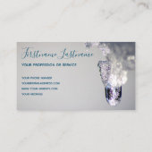 美しい溶ける氷とやる気を起こさせる引用文 名刺 (裏面)