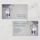 美しい溶ける氷とやる気を起こさせる引用文 名刺 (正面/裏面)