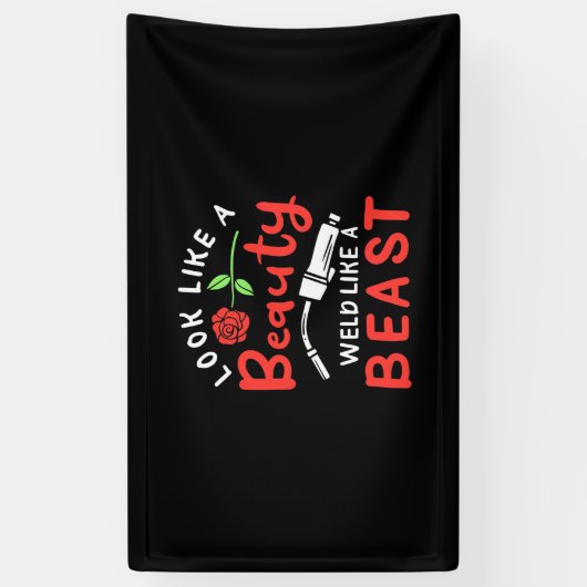 美しい溶接 横断幕 (縦)