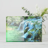美しい滝の屋外ウェディング招待状 招待状 (スタンド正面)