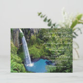 美しい滝の屋外結婚式招待状 招待状 (スタンド正面)
