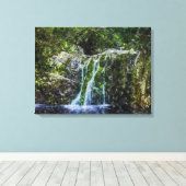 美しい滝の水の色絵画の キャンバスプリント (インサイチュ (ウッドフロア))