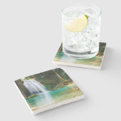 美しい滝の石コースター ストーンコースター (横)