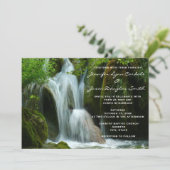 美しい滝の自然結婚式招待状 招待状 (スタンド正面)