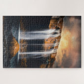 美しい滝の風景 ジグソーパズル (横)