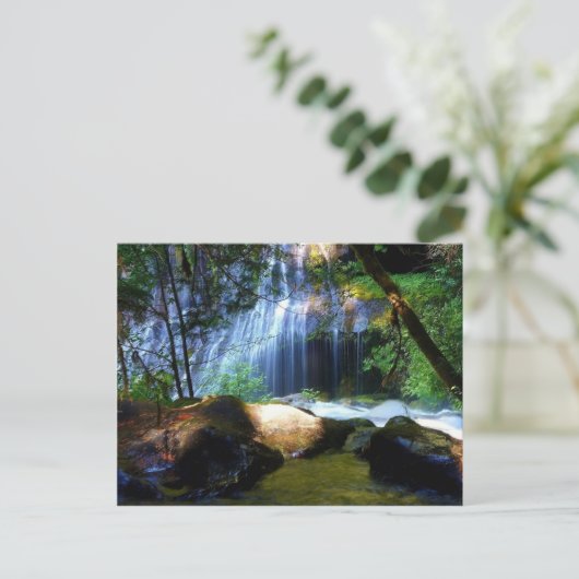 美しい滝ジャングルの風景 ポストカード (スタンド正面)