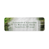 美しい滝結婚の差出人住所 ラベル (正面)