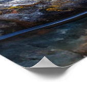 美しい滝風景 ポスター (角)