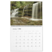 美しい滝 カレンダー (1月 2026)