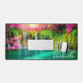 美しい滝 デスクマット (キーボード&マウス)