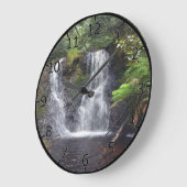 美しい滝 ラージ壁時計 (傾斜)