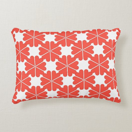 美しい漫画のグリーティングカードとカラフルフロー アクセントクッション (正面)