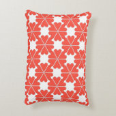 美しい漫画のグリーティングカードとカラフルフロー アクセントクッション (裏面(縦))