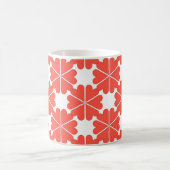 美しい漫画のグリーティングカードとカラフルフロー コーヒーマグカップ (中央)