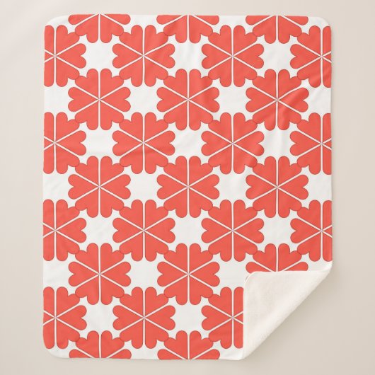 美しい漫画のグリーティングカードとカラフルフロー シェルパブランケット (正面)