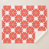 美しい漫画のグリーティングカードとカラフルフロー シェルパブランケット (正面(横))