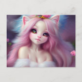 美しい漫画の猫のベビー ポストカード (正面)