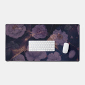 美しい濃い紫色の花大 デスクマット (キーボード&マウス)