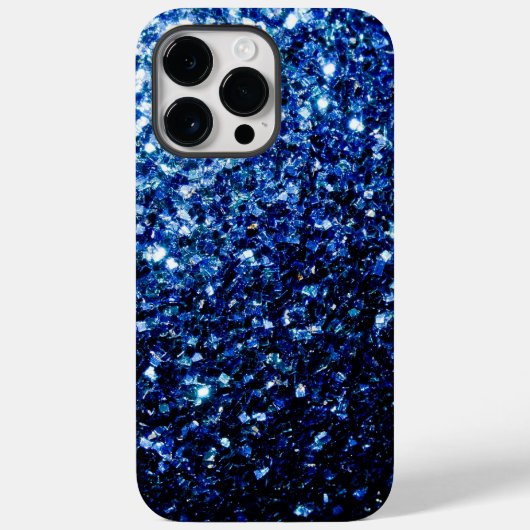 美しい濃い青のグリッターの輝き Case-Mate iPhoneケース (裏面)