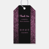 美しい濃紫のグリッターが輝くギフトタグ ギフトタグ (裏面)