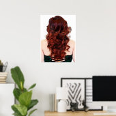 美しい火グラデーションのサロン ポスター (ホームオフィス)